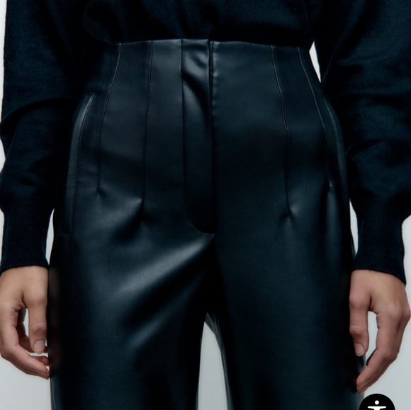 NWT FAUX LEATHER PANTS - Picture 3 of 10